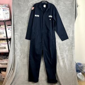 Dickies Coveralls Mens LT Navy Blue Long Sleeve Utility Workwear Boiler Suit